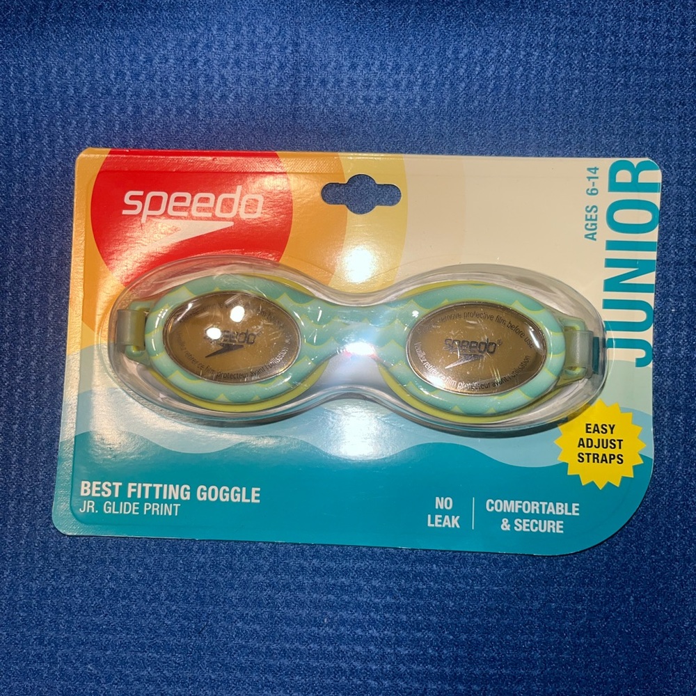 Speedo Junior Glide Goggles - Blue and Yellow